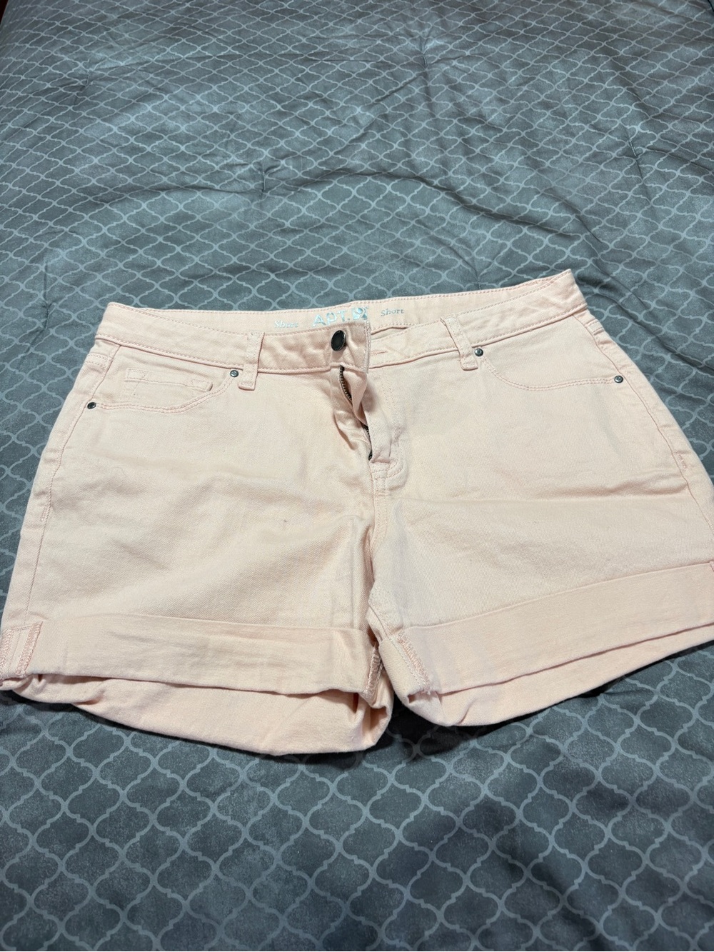 Apt. 9 Blush Pink Rolled-Hem Denim Shorts